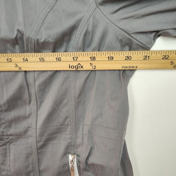 Laura Ashley Full-Zip Jacket Women's XL Gray Lightweight Zipped Pockets - Picture 4 of 9